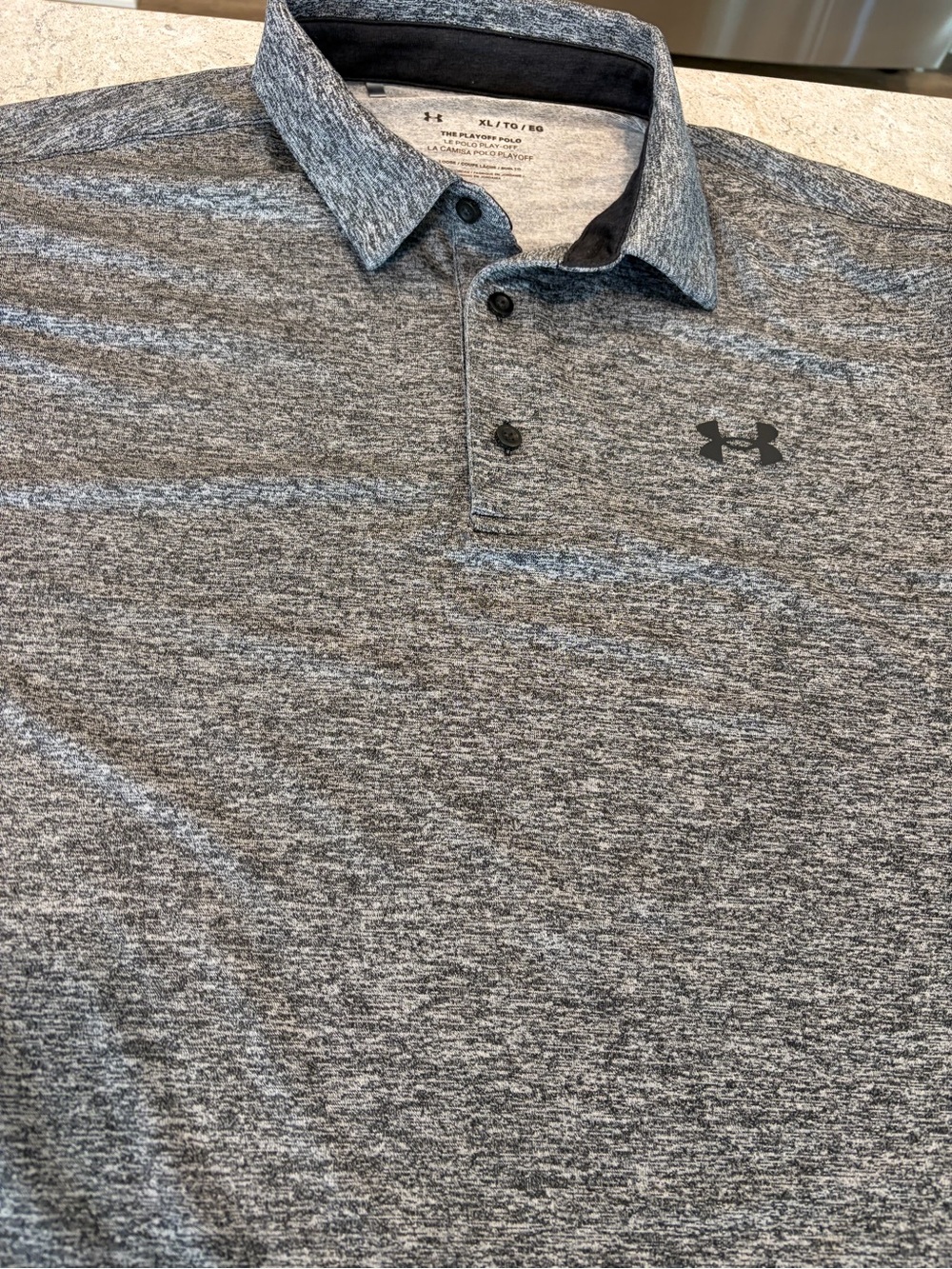 Under Armour Men’s Gray Heather Performance Polo-XL - Picture 4 of 9